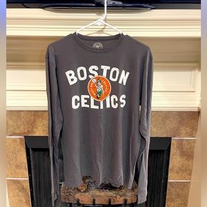 47 Brand Boston Celtics Longsleeve Tee Gray Sz Medium